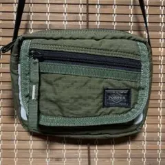 美品 PORTER ミニショルダーバッグ リフレクター カーキ 吉田カバン 