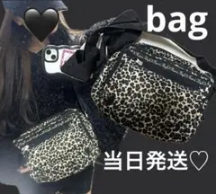 当日発送♡ヒョウ柄 レオパード ショルダーバッグ 収納多数 美品