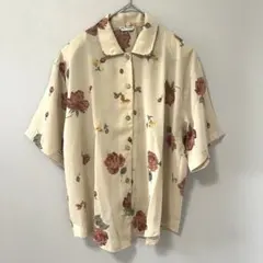美品 GRACE Class フラワープリントシャツ ホワイト 38 - メルカリ