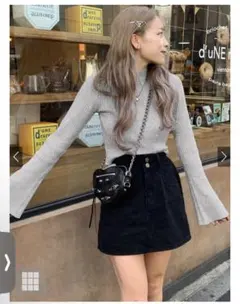 ラメニットフレアスリーブショート丈トップス[k9316e]