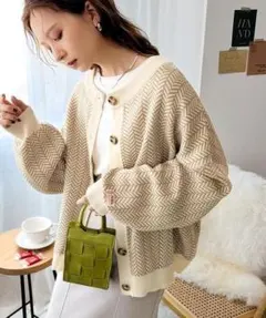 classicalelf《JaVaジャバ 》2wayヘリンボーンカーディガン