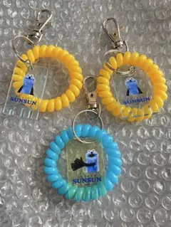 a*い様 パペットスンスン ロッカーキー風チャーム スンスン ブルー イエロー