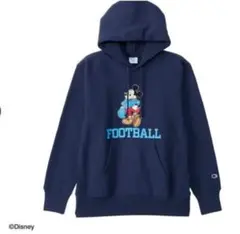 Champion ミッキーマウス フットボール パーカー M ネイビー 青タグ