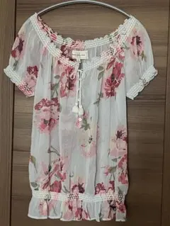 Abercrombie & Fitch 花柄シフォンブラウス Lのサムネイル