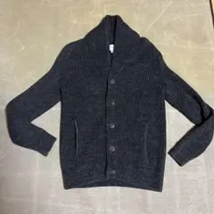 GAP ダークグレー リブ編みカーディガン