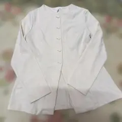 H&M ノーカラージャケット ホワイト Mのサムネイル