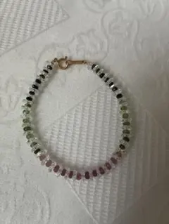 トルマリンビーズブレスレット留具　18K