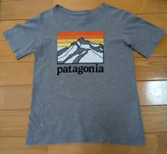 キッズPatagonia パタゴニア Tシャツ グレー 山ロゴ　子供用Sサイズのサムネイル