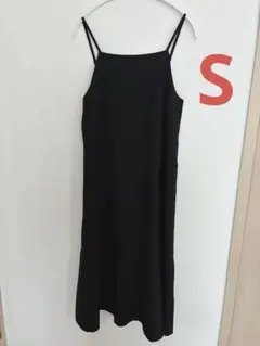 Aライン ブラックキャミワンピース Sサイズ
