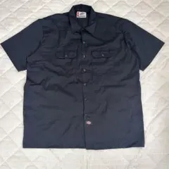 US古着✨ Dickies ワークシャツ　ブラック　2XLのサムネイル