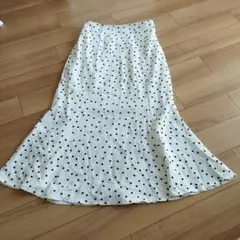 水玉模様 フレアロングスカート Fサイズ