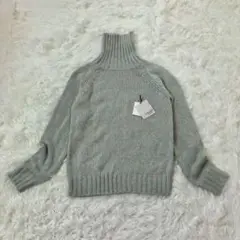 タグ付き　ネルヴーファム　タートルネックセーター　ニット　グリーンミックス　M