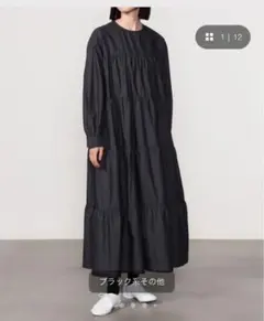 Gymphlex コットン ティアードワンピース　フリーサイズ