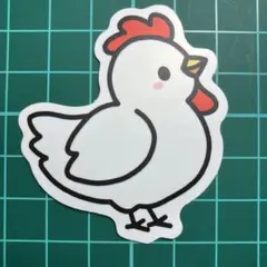 No.107     防水ステッカー　かわいい　ニワトリ