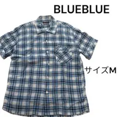 BLUEBLUE チェック柄 半袖シャツ Mのサムネイル