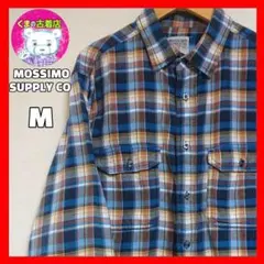 usa古着 MOSSIMO SUPPLY CO ネルシャツ チェック ブルー Mのサムネイル