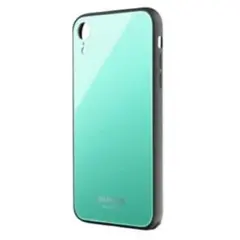 新品 iPhone XR ガラスシェルケース SHELL GLASS グリーン