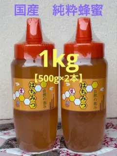 国産 純粋はちみつ （生蜂蜜 500g 2本セット）のサムネイル