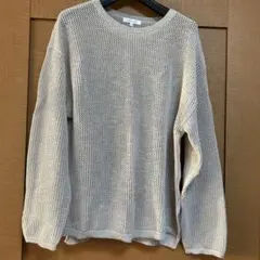 グローバルワーク　ラメメッシュスプリングニット