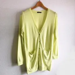 INGNI♡定番カーディガン♡ライムイエローM♡長めの丈♡美品♡イング♡