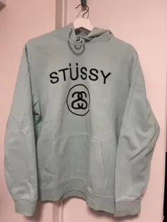 STUSSY◇モノグラム柄 総柄 青緑 パーカー D296 - メルカリ