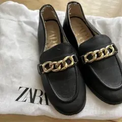 キッズ　ZARA ブラック ローファー 28