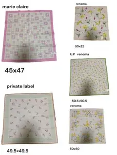 ブランドハンカチ 5枚セット花柄