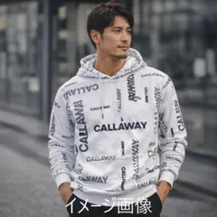 CALLAWAY キャロウェイ パーカー 白 総柄 メンズS ゴルフ 美品