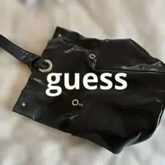 ★guess ゲス　エナメル　ショルダーバッグ　ブラック　シンプル