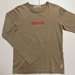 ナショナルスタンダード　長袖Tシャツ　ベージュ　ロゴ　シンプルのサムネイル