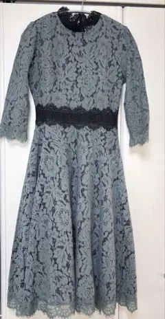 LACE LADIES 総レース パーティードレス ミントカラーS