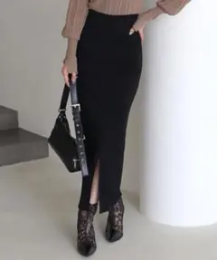 ROYAL PARTY ガムストレッチタイトロングスカート XS