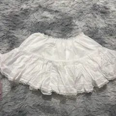 GRL フリルミニスカート Lサイズ ホワイト