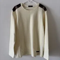 ブラックレーベル・クレストブリッジ　ショルダーチェックニットソー