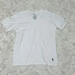 POLO RALPH LAUREN/VネックTシャツ/XL/白T シンプル