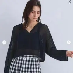 メッシュ クロップド 2WAY プルオーバー ニット