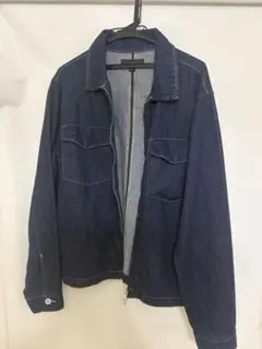 ZARA デニムジャケット ジップアップ インディゴ L