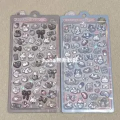 ボンボンドロップシール　クーリア　オリジナル　しろくろボンボン　みずいろボンボン