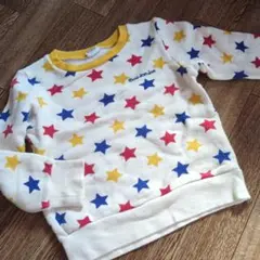 mou jonjon 星柄トレーナー裏起毛