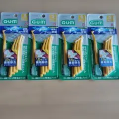 Sunstar GUM 잇몸 치간 브러시, L 모양, 뛰어난 착용감, 작은 사이즈, 4개 세트