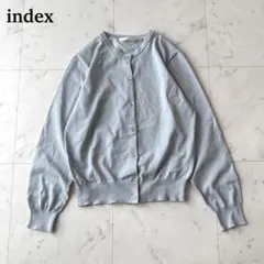 インデックス カーディガン L ブルーグレー クルーネック 長袖 indexのサムネイル