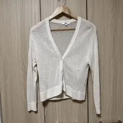 UNIQLO メッシュ編みカーディガン Mサイズ アイボリー