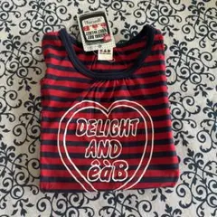 éab ストライプ ハートプリント Tシャツ 120cm
