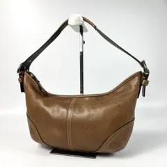 美品 コーチ ワンショルダーバック ホーボー オールレザー ブラウン 肩掛け