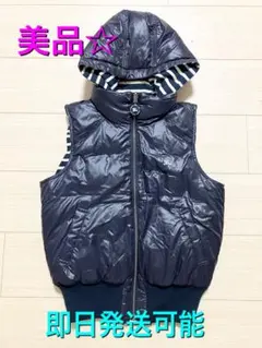 【美品】バーバリーブルーレーベル ダウンベスト コート 38サイズ リバーシブル