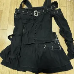 地雷系上下セット ブラック