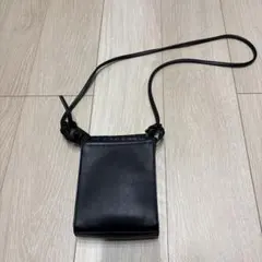シンプル スマホショルダーバッグ ブラックのサムネイル