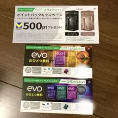 evoリフィルおひとつ無料券2枚