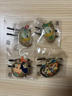 ディズニー　イースター　ピンバッジ　4種セット