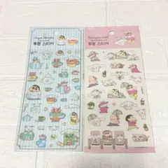 韓国 限定 クレヨンしんちゃん クリアステッカー 2種
